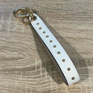 Victoria's Secret White and Gold Keychain Strap